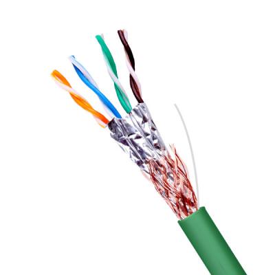 China Cable verde SFTP CAT5E 0.510mm Cable de cobre LSZH Expand a 350Hz 24AWG en venta