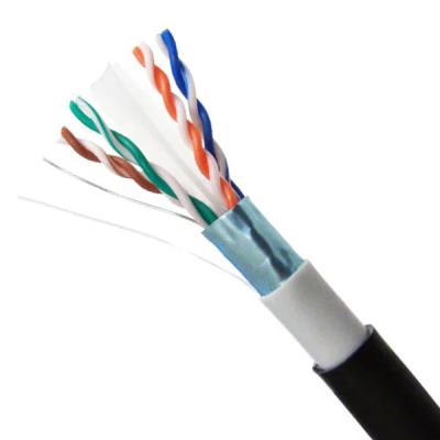 Κίνα Εξωτερικό PE+PVC Jacket FTP CAT6 Καλώδιο Μαύρο Ethernet Καλώδιο γυμνό Στερεό Χαλκό 1000FT προς πώληση