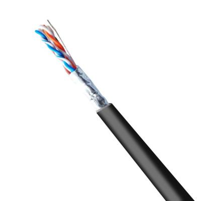 Κίνα Μαύρο Cat6 FTP 23AWG Εξωτερικό PE Jacket Δικτυακό καλώδιο Επέκταση έως 550MHZ 1000FT προς πώληση