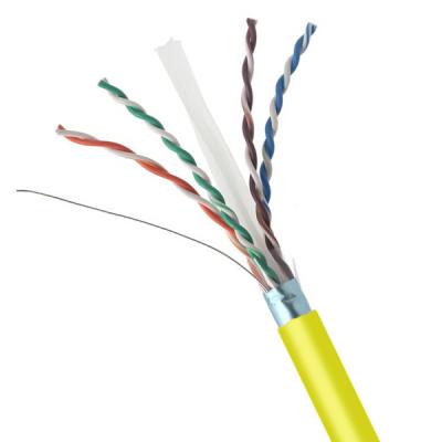 China 250MHz Cat6 FTP LSZH 23AWG 1000FT Cable amarillo 1000Mbps Cable de red de protección en venta