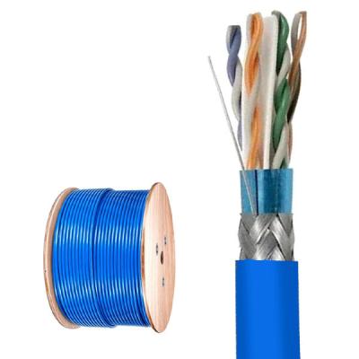 中国 LSZH SFTP CAT6ケーブル 23AWG 250MHz 1000FT イーサネットブルーネットワークケーブル 販売のため