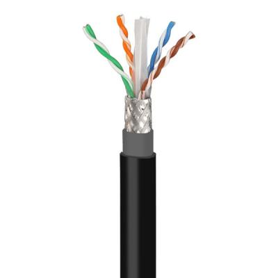 China Cable de PVC + PE SFTP CAT6 para exteriores 1000FT 23AWG Cable Ethernet de cobre sólido de alta velocidad en venta