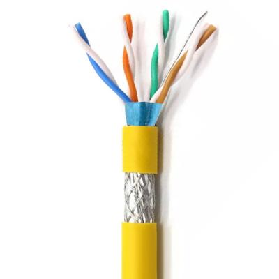 Chine 1000FT SFTP CAT6 câble jaune LSZH 23AWG câble LAN 250MHz câble plénier à vendre