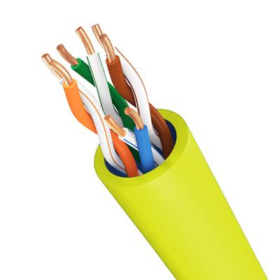 China Cable amarillo de PVC UTP CAT6A 500MHz 10Gbps Cobre libre de oxígeno 1000FT en venta