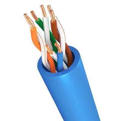 China CAT6A UTP 23AWG Cable de chaqueta azul LSZH para transmisión de datos de 10 Gbps en venta