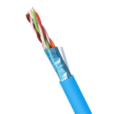 중국 500MHz 23AWG FFTP CAT6A 케이블 블루 PVC 재킷 케이블 FUTP 케이블 판매용