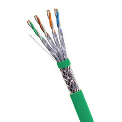 Chine 1000FT CAT7 SFTP 23AWG LSZH Green Jacket Ethernet câble pour une fréquence de 10 Gbps 600 MHz à vendre