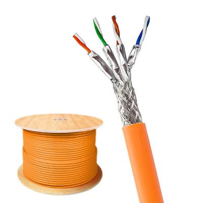 China 23AWG SFTP CAT7A Cable Orange LSZH Ethernet Cable com 100% de cobre 10Gbps 1000FT à venda