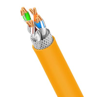 Cina Cat8 SFTP 22AWG Orange PVC 40Gbps per cavo per data center 1000FT in vendita