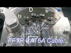 network 23awg 550mhz fftp cat6a cable 1000ft with green pvc jacket