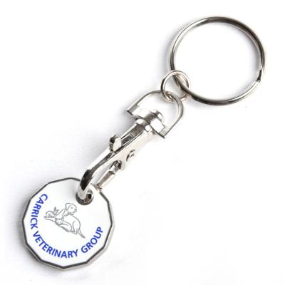 China Manufacturer Personalized Trolley Token Coin Key Holder Metal Coin Holder Environmentally Friendly Key Chain for sale