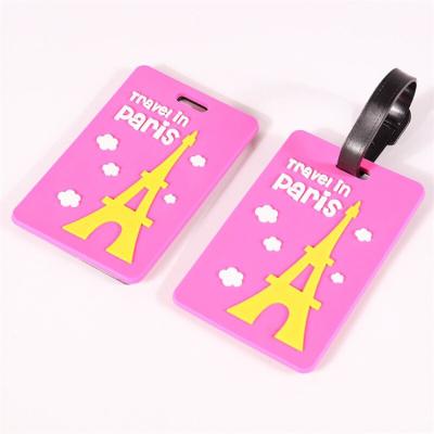 China China Free Sample PVC Luggage Tag Soft Rubber School Bag Tag for sale