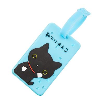 China China Factory Price 2D Cartoon 3D Embossed Custom Silicone Luggage Tag for sale