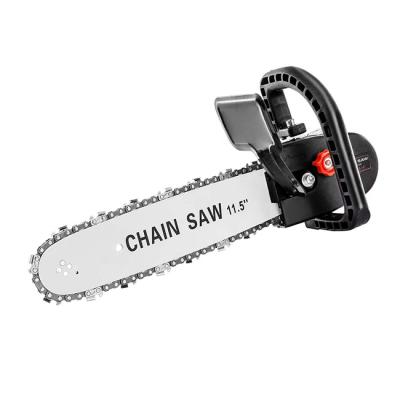 China Chainsaw Anti-Slip Bracket Kit Chain And Bar Fits Angle Grinder 100mm 110mm 125mm Angle Fit Grinder Electric Chainsaw Adapter 11.5