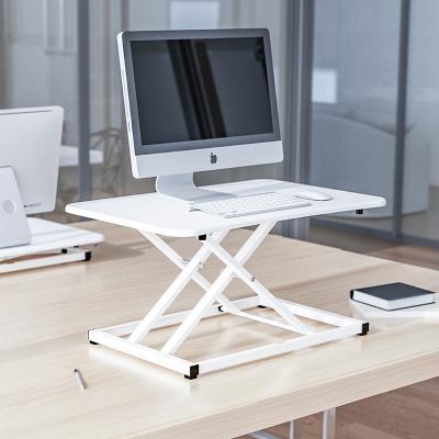 China Modern Aluminum (Height) Height Adjustable Riser Computer Desk Office Furniture Metal Color Adjustable Desk Sit Rack Desk Converter for sale