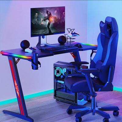 China Other Home Office Ergonomic Modern Black Office Used Gaming Computer Desk For Gamer for sale