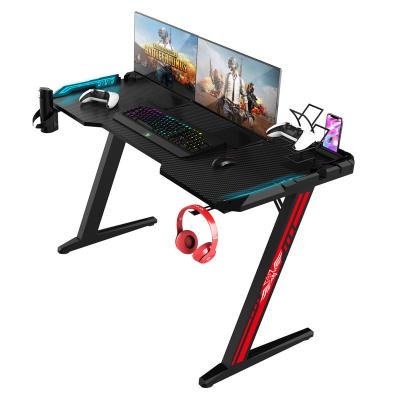 China Other Cheap Sample PC Table Office Furniture Ergonomic Gamer Computer Desk For Gamers With Light for sale