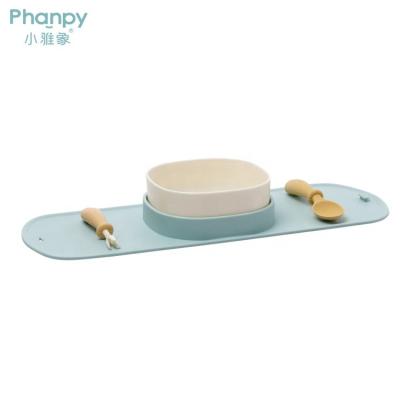 China New Phanpy Design Fashion Low Price Sustainable Kids Baby 3 Piece Cutlery Training Set for sale