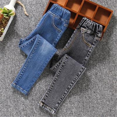 China Girls Sustainable Jeans Stretch Pencil Pants Jeans Kids Pencil Skinny Cloth Jeans Pants for sale