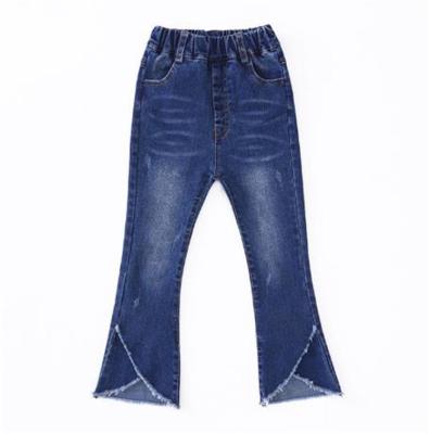 China Durable Girls Jeans Durable Casual Thin Denim Distressed Jeans Kids Pants Jeans For Kids for sale