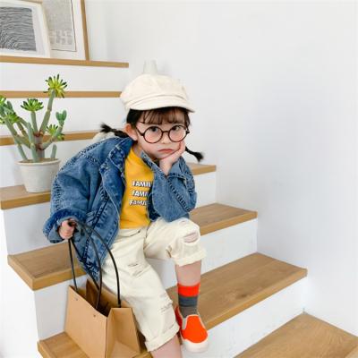 China Sustainable Denim Jacket For Babies Jacket Denim Coat Kids Jackets Blue Jeans Coat for sale