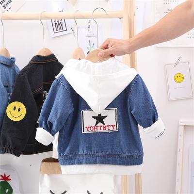 China Viable Kids Jean Jacket Denim Hoodie Jacket Wholesale Boys and Girls Blue Denim Coat for sale