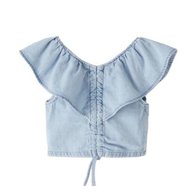 China Excellent Breathable Summer Children Clothing Cotton Kids Tops Girls Short Tops For Girls for sale