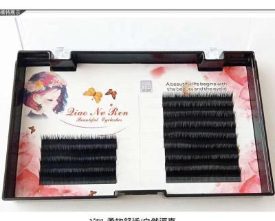 China New 0.05mm 0.07mm Tapered Soft OEM Supply Custom Wrapping Lashes Faux Mink Lashes Synthetic Hair Individual Silk Eyelash for sale