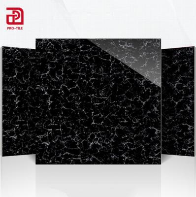 China CLASSIC black pulati black and white vein polished cheap porcelain floor tiles for sale