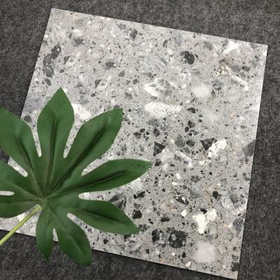 China 600*600mm Glazed Metal Tiles Dark Gray Concrete Terrazzo Flooring Concrete Paving Floor For Exterior Floor Tile for sale