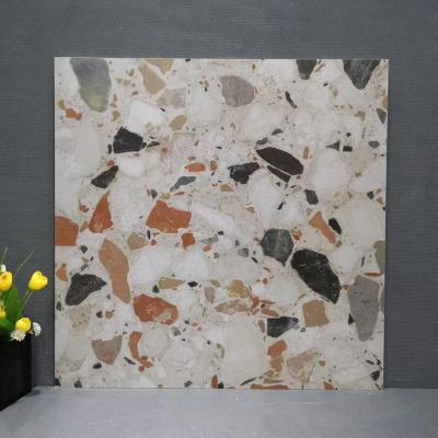 China Glazed Colored Stone Tiles 600*600mm Metallic Terrazzo Tiles For Paving Floors for sale