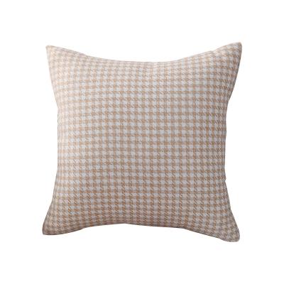 China Luxury Colorful Folded Houndstooth Throw Blanket Cushion Cover For Sofa Chairs Home Decor for sale