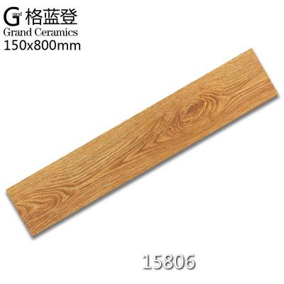 China Rustic Tiles Wholesale Luxury 150x800mm Living Room Imitation Wood Look Timber Ceramic Floor Tile For Hotel And Villa for sale