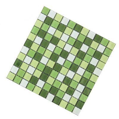 China Flooring Wholesale 12x12 Glass Mosaic Tiles Flooring Fish Scale Mosaic Slab Glazed Ceramic For Courtyard And Hotel for sale