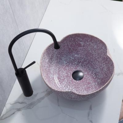 China High Quality Modern Purple Terrazzo Style Bathroom Sink For Kitchen And Hotel for sale