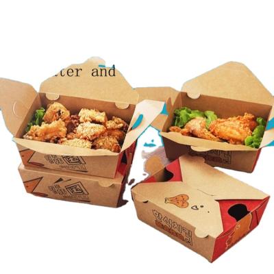 China Amazon Disposable Factory Wholesale Disposable Food Grade Cardboard Burger Customized Size Printing Kraft Paper Burger Packaging Box for sale