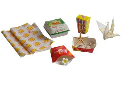 China Factory Price Moisture Proof Custom Design Size Biodegradable Sandwich Food Grade Preaseproof Wrapping Paper For Burger Wrapping for sale