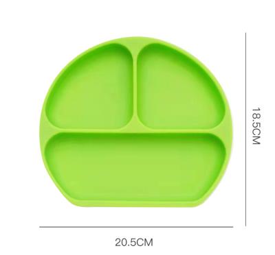 China BPA Free Dish Wash Safe Silicone Baby Food Bowl Tray With Lid Reusable Silicone Suction Baby Feeding Bowls for sale