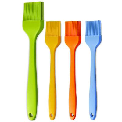 China Sustainable Silicone Basting Brush 4PC Pastry Brushes Oil Butter Sauce Spill Marinades For BBQ Grill Baking Kitchen Cooking for sale