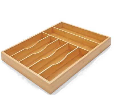 China 17 x 13 inch Viable Kitchen Organizer Bamboo Drawer Tray for Best Flatware Cutlery Tray for Silverware and Kitchen Untensil for sale