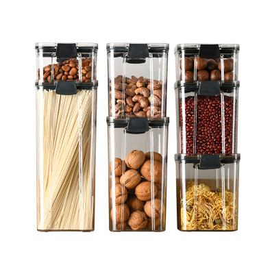 China Airtight Freshness Preservation Food Storage Container Set Kitchen and Pantry Organization Box - BPA Free Clear Plastic Containers with Lid Keep Fresh for sale