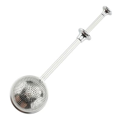 China High Quality Casual Stainless Steel Mesh Tea Infuser Ball With Telescopic Handle for sale