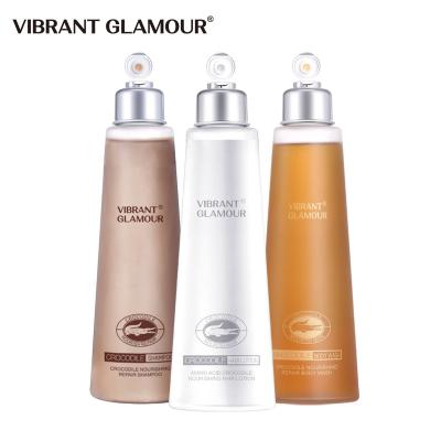 China Private Label Crocodile Repair Lighting Shampoo Nourishing Damaged Hair Repair Shampoo Three Piece Set for sale