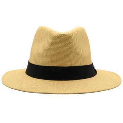 China Wholesale Striped Straw Hat Paper Felt Sombreros Sun Visor Straw Bucket Hat Women Men Summer Beach Hat for sale