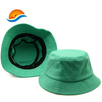 China Women Fisherman Bucket Hat Green Striped Sun Hat Covers Summer Bucket Hats Custom Logo Bucket Hat for sale