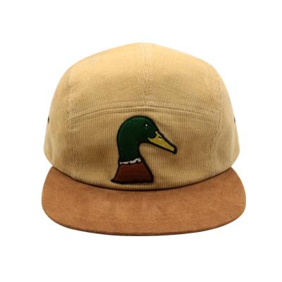 China JOINT Wholesale Design Your Own Empty Corduroy Camp 5 Panel Hat for sale