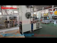 Can lid lining machine for rectangular and square end making
