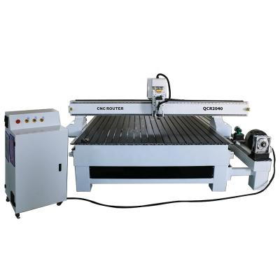 China CNC Router 4 Axis Rotary 4th Axis Woodworking Furniture CNC Wood Router Carving Machine 2040 for sale