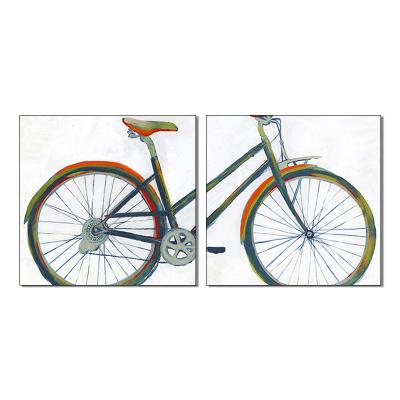 China Customized Spray Painting Vintage Bike On Canvas Easy Set Up Living Room Decoration Prints for sale