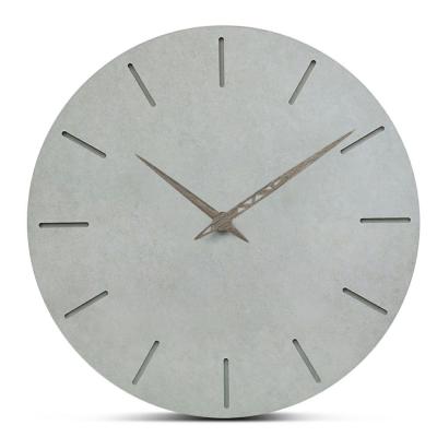 China Eco-Friendly Home Deocration Wall Clock Grey Mdf Silent Wall Clock for sale